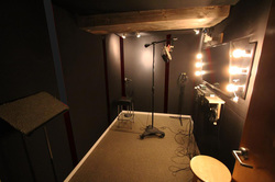 The vocal tracking booth in our recording studio in North Vancouver