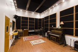 The grand piano in our big recording studio room