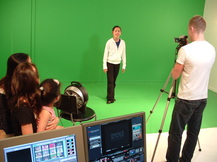 green screen room for pop star video birthday parties